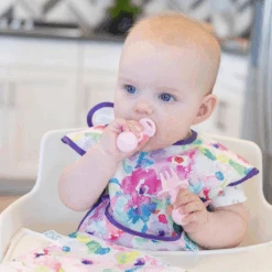 Bumkins Pink Silicone Chewtensils -Kiddies Kingdom Store fhtuitui