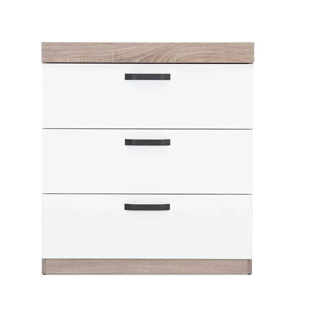 CuddleCo Enzo 3 Piece Nursery Furniture Set – Truffle Oak/White 8 CuddleCo Enzo 3 Piece Nursery Furniture Set – Truffle Oak/White - Image 8