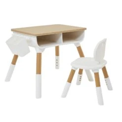 Liberty House Toys Scandi Pine Height Adjustable Table And Chair Set -Kiddies Kingdom Store fnjtyk7o