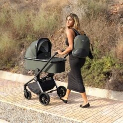 My Babiie 3-in-1 Travel System With I-Size Car Seat – Forest Green -Kiddies Kingdom Store forest green 2