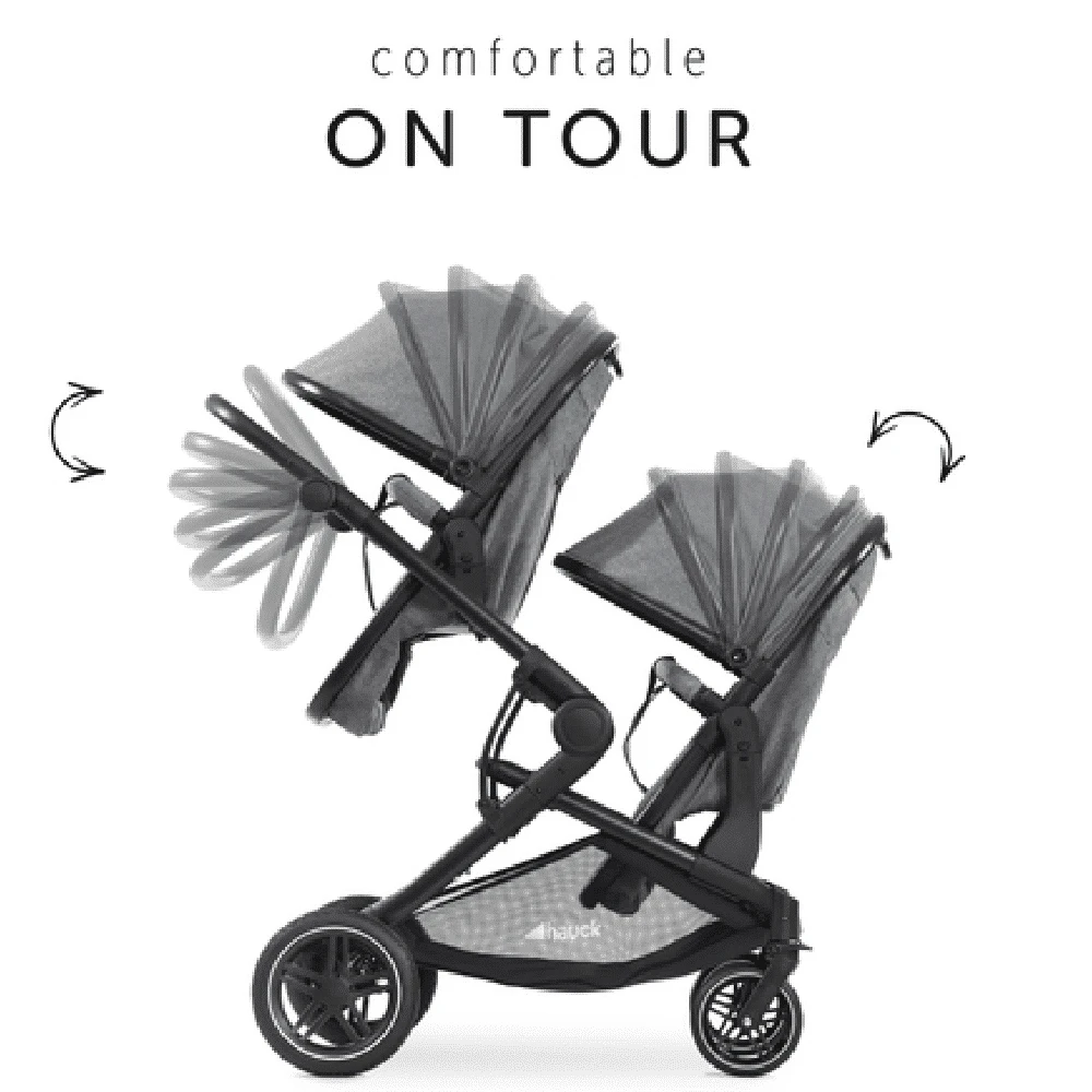 Hauck Melange Grey Atlantic Twin Stroller 15 Hauck Melange Grey Atlantic Twin Stroller - Image 15