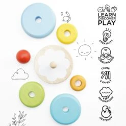 Le Toy Van Rainbow Stacker -Kiddies Kingdom Store ftu6