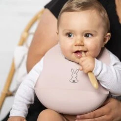 Nattou Silicone Bib Purple -Kiddies Kingdom Store fyuy 1