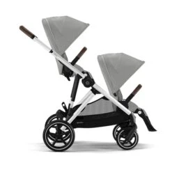Cybex Gazelle S Twin Pushchair Stone Grey With Second Seat