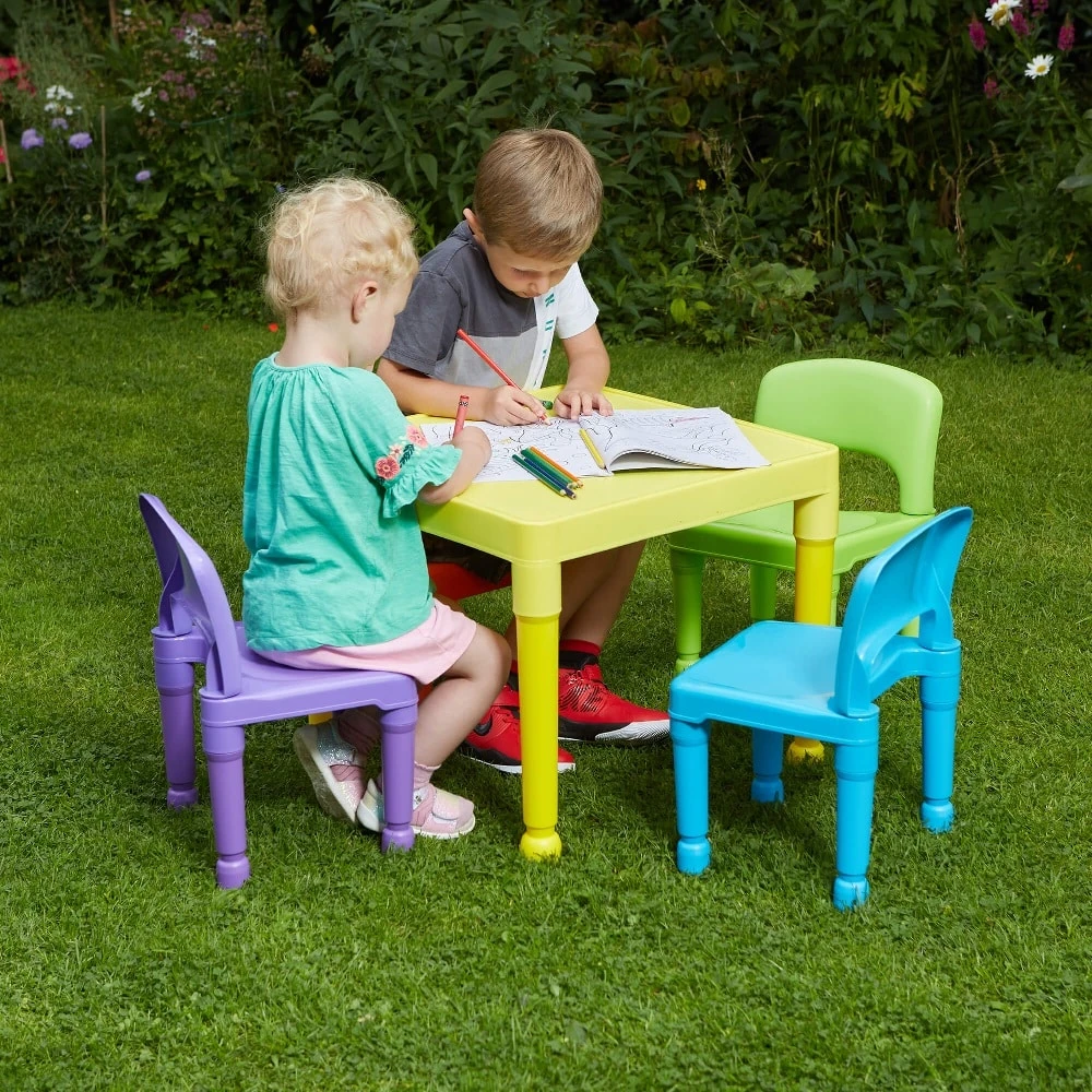 Liberty House Toys Multi-Coloured Table And Chairs 3 Liberty House Toys Multi-Coloured Table And Chairs - Image 3