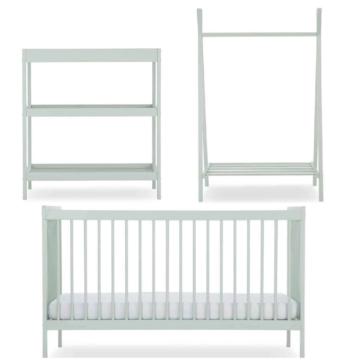 CuddleCo Nola 3 Piece Nursery Furniture Set – Sage Green 2 CuddleCo Nola 3 Piece Nursery Furniture Set – Sage Green - Image 2