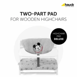Hauck Alpha Highchair Pad Deluxe – Grey Mickey Mouse -Kiddies Kingdom Store ghg 5