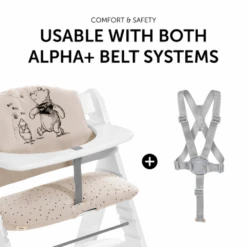 Hauck Alpha Highchair Pad Select – Winnie The Pooh Beige -Kiddies Kingdom Store ghgh 5