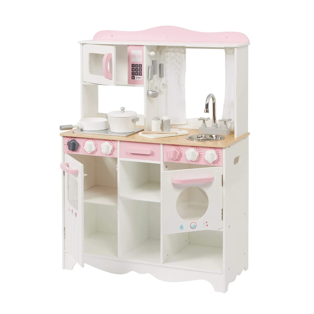 Liberty House Toys Country Play Kitchen With 9 Wooden Accessories 6 Liberty House Toys Country Play Kitchen With 9 Wooden Accessories - Image 6