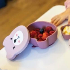 Tum Tum Silicone Betsy Bear Weaning Bowl And Spoon Set -Kiddies Kingdom Store ghjfg