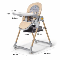 Kinderkraft High Chair LASTREE Wooden -Kiddies Kingdom Store ghngf