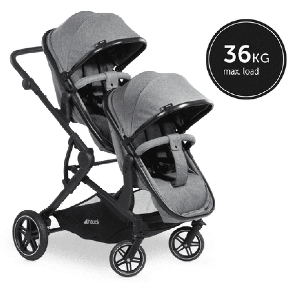 Hauck Melange Grey Atlantic Twin Stroller/Carrycot Bundle 2 20 Hauck Melange Grey Atlantic Twin Stroller/Carrycot Bundle 2 - Image 20