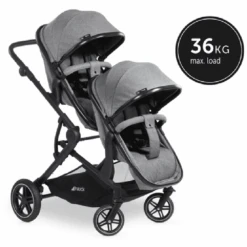 HAUCK Twin Tandem Stroller Stroller – Grey -Kiddies Kingdom Store gjgjj
