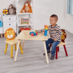 Liberty House Toys Jungle Square Table & Chairs -Kiddies Kingdom Store gjyhj