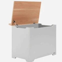 Tutti Bambini Rio 6 Piece Nursery Room Set With Shelves/Toy Box – Dove Grey/Oak -Kiddies Kingdom Store gjyi 1