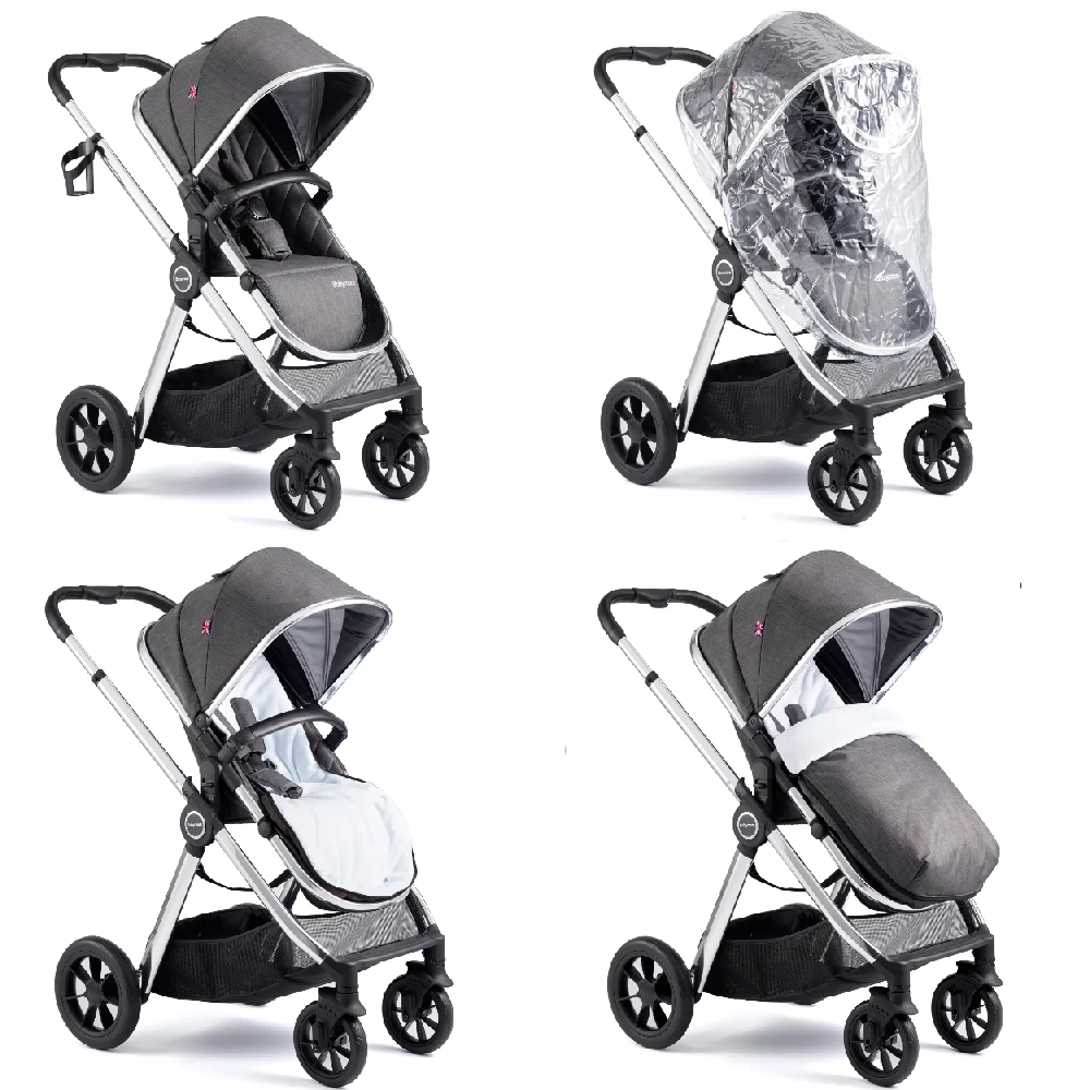 Babymore Memore V2 Pram Pushchair 11 Piece Chrome 5 Babymore Memore V2 Pram Pushchair 11 Piece Chrome - Image 5