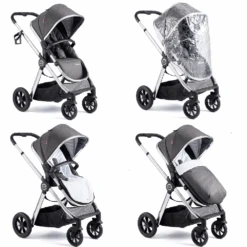 Babymore Memore V2 Travel System 13 Piece Pecan I-Size Chrome -Kiddies Kingdom Store gjytuyt