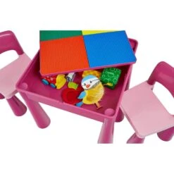 Liberty House Toys 5-in-1 Pink Activity Table And 2 Chairs Set -Kiddies Kingdom Store gnjyu