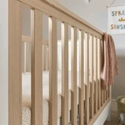 Mamas & Papas Harwell Cotbed White/Natural With Premium Pocket Spring Mattress -Kiddies Kingdom Store gtu67 2