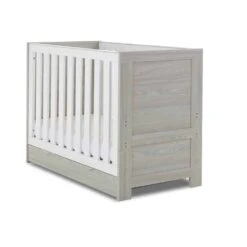 Obaby Nika Mini 3 Piece Nursery Room Set/Under Drawer – Grey Wash/White -Kiddies Kingdom Store guo
