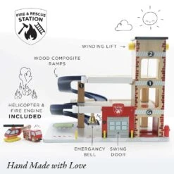 Le Toy Van Fire & Rescue Garage -Kiddies Kingdom Store gyy6u6