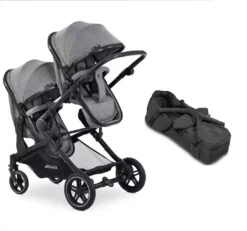 Hauck Melange Grey Atlantic Twin Stroller/Carrycot Bundle 1