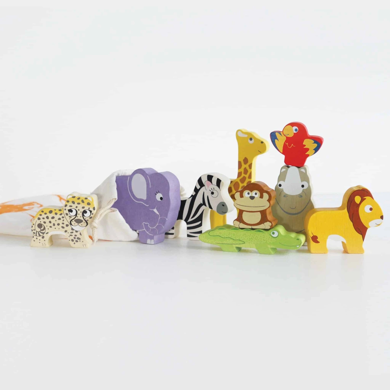 Le Toy Van Africa Wooden Toy Animal Stacking Set 2 Le Toy Van Africa Wooden Toy Animal Stacking Set - Image 2