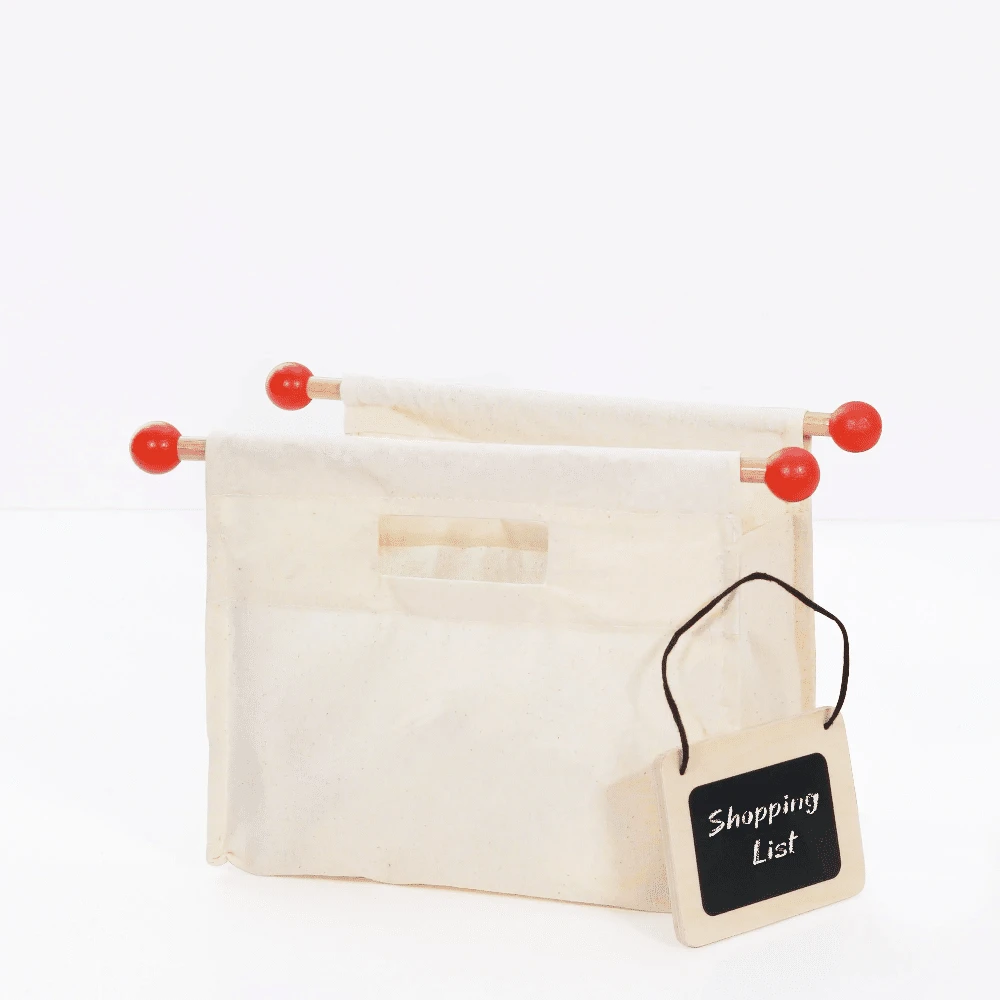 Le Toy Van Wooden Shopping Trolley And Cotton Bag 5 Le Toy Van Wooden Shopping Trolley And Cotton Bag - Image 5