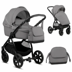 Noordi Fjordi Leather 2 In 1 Pram – Sleet