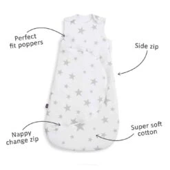 SnuzPouch Sleeping Bag Grey Star 6-18m – 2.5 Tog 7 SnuzPouch Sleeping Bag Grey Star 6-18m – 2.5 Tog -Kiddies Kingdom Store hgt7u6 3