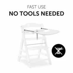 Hauck Alpha Click Tray White -Kiddies Kingdom Store hhdf