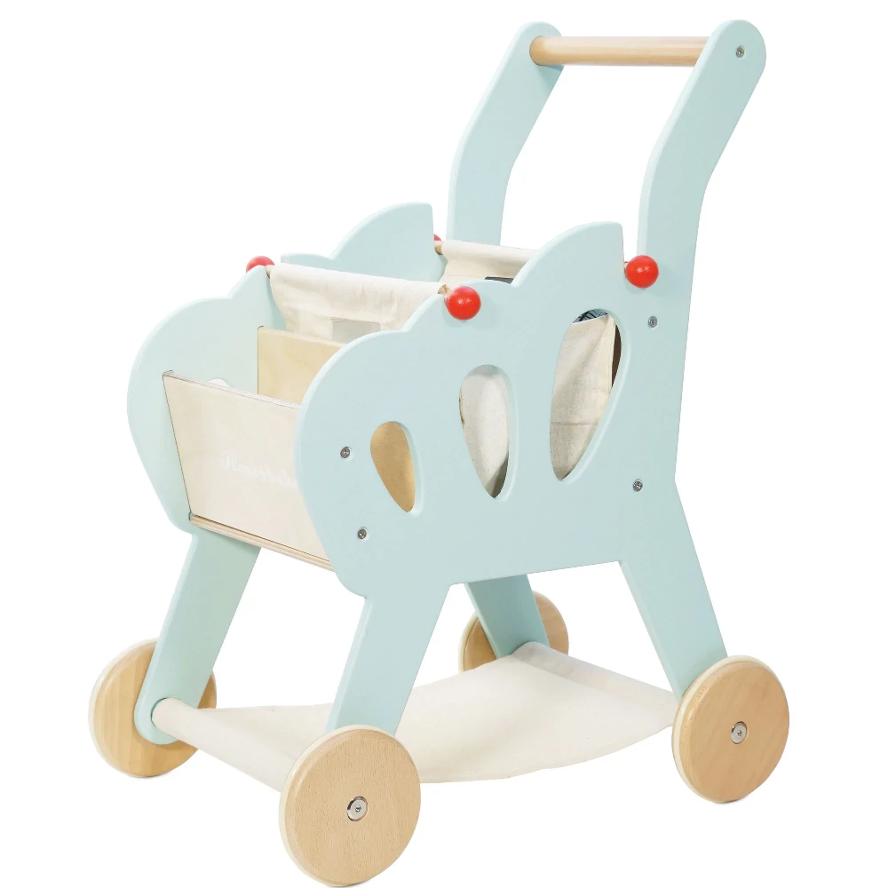 Le Toy Van Wooden Shopping Trolley And Cotton Bag 1 Le Toy Van Wooden Shopping Trolley And Cotton Bag
