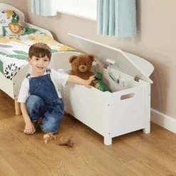 Liberty House Toys Kid’s Classic White Toy Box -Kiddies Kingdom Store hik7t9