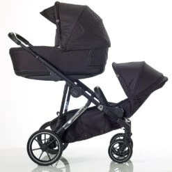 Mee-Go UNO Plus Baby And Toddler Tandem Pushchair Black/Chrome