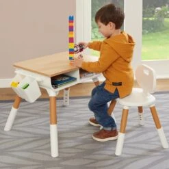 Liberty House Toys Scandi Pine Height Adjustable Table And Chair Set -Kiddies Kingdom Store hrtu68 1