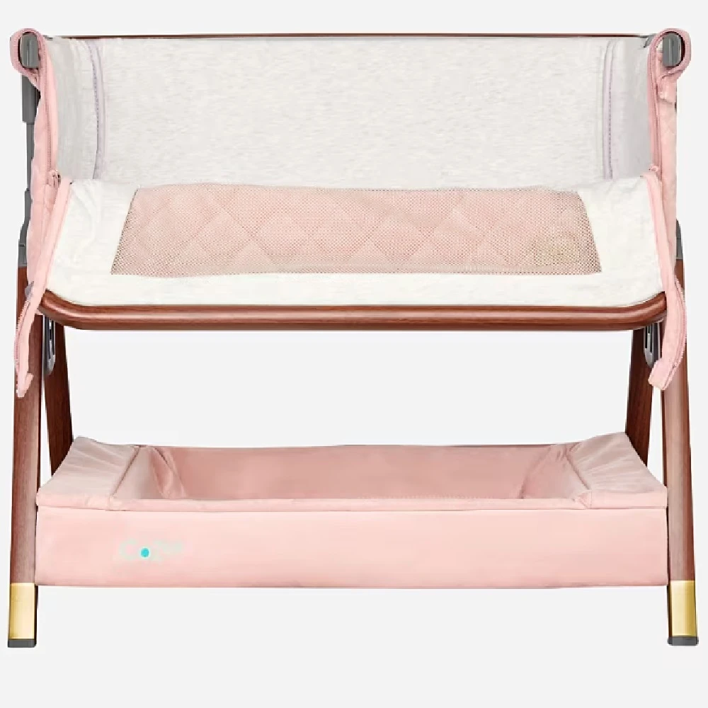 Tutti Bambini CoZee Luxe Mini Me Crib – Walnut & Blush 9 Tutti Bambini CoZee Luxe Mini Me Crib – Walnut & Blush - Image 9