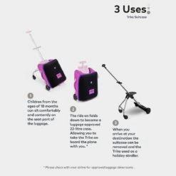 Luggage Micro Scooter Trike Suitcase – Violet -Kiddies Kingdom Store hy5t