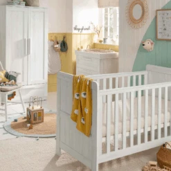 Mamas & Papas Atlas Nursery Room Set With Shelf – Nimbus White