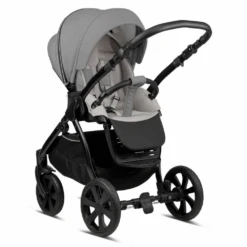 Noordi Fjordi Leather 2 In 1 Pram – Sleet -Kiddies Kingdom Store i9oi 1