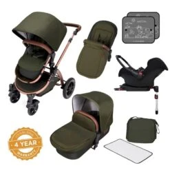 Ickle Bubba Stomp V4 All In One Isofix Travel System – Woodland Bronze