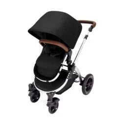 Ickle Bubba Stomp V4 All In One Isofix Travel System – Midnight Chrome -Kiddies Kingdom Store ickle bubba stroller midnight chrome stroller