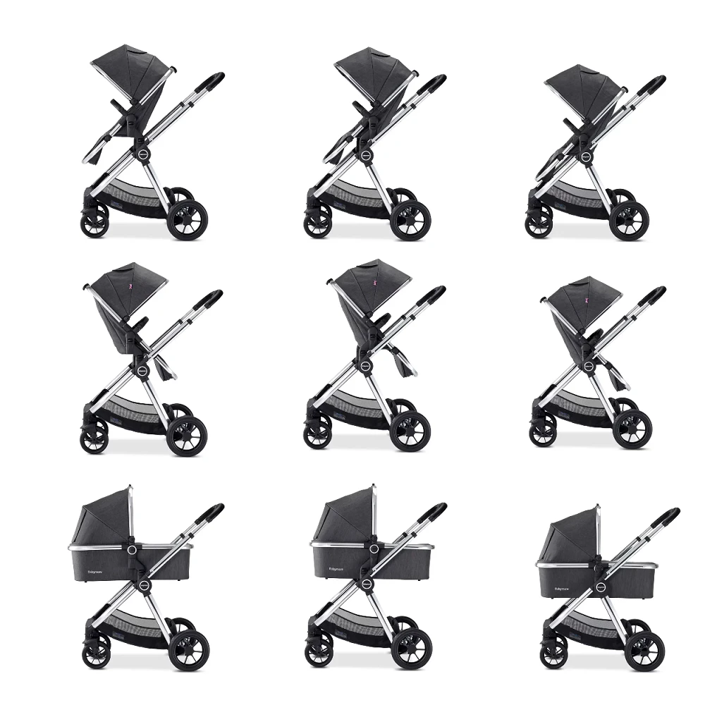 Babymore Memore V2 Pram Pushchair 11 Piece Chrome 7 Babymore Memore V2 Pram Pushchair 11 Piece Chrome - Image 7