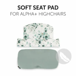 Hauck Alpha Highchair Pad Select – Jersey Leaves Mint -Kiddies Kingdom Store iuooiu