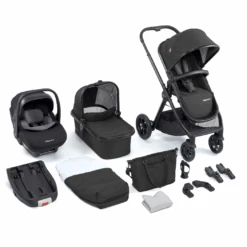 Babymore Memore V2 Travel System 13 Piece Pecan I-Size Black