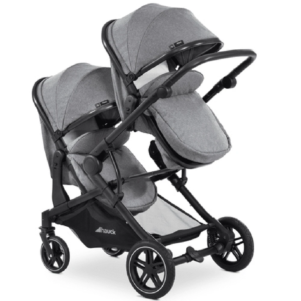 Hauck Melange Grey Atlantic Twin Stroller/Carrycot Bundle 2 2 Hauck Melange Grey Atlantic Twin Stroller/Carrycot Bundle 2 - Image 2
