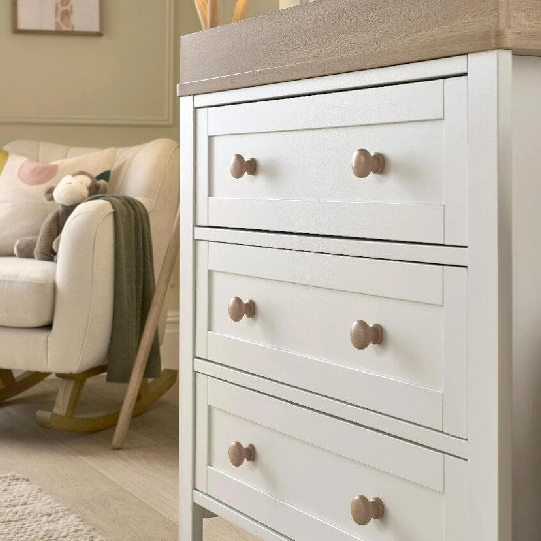 Mamas & Papas Wedmore Nursery Dresser Changer – White/Natural 1 Mamas & Papas Wedmore Nursery Dresser Changer – White/Natural