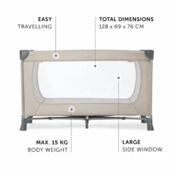 Hauck Beige Dream N Play Travel Cot 6 Hauck Beige Dream N Play Travel Cot -Kiddies Kingdom Store jjgfgj