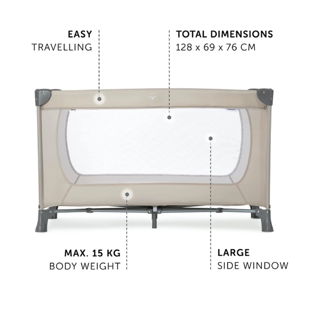 Hauck Beige Dream N Play Travel Cot 3 Hauck Beige Dream N Play Travel Cot - Image 3