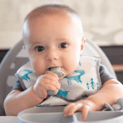 Bumkins Grey Silicone Chewtensils -Kiddies Kingdom Store jjgjggjjg