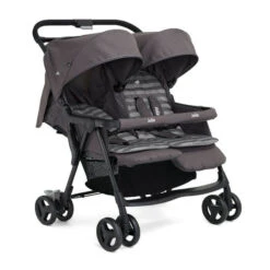 Joie Aire Twin Stroller Dark Pewter With Raincover 9 Joie Aire Twin Stroller Dark Pewter With Raincover -Kiddies Kingdom Store joie aire twin stroller inc 2 footmuffs dark pewter 2 68067.1639477040